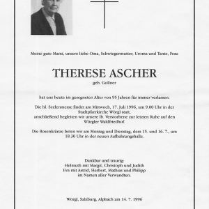 Ascher Therese Geb. Gollner G